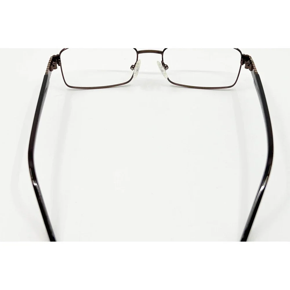 London Fog Eyeglasses Mens Brown LF002 C1 Full Rim Rectangular 52-17-140